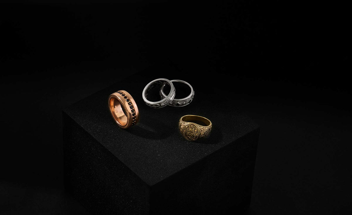 Solid Silver and Gold Rings