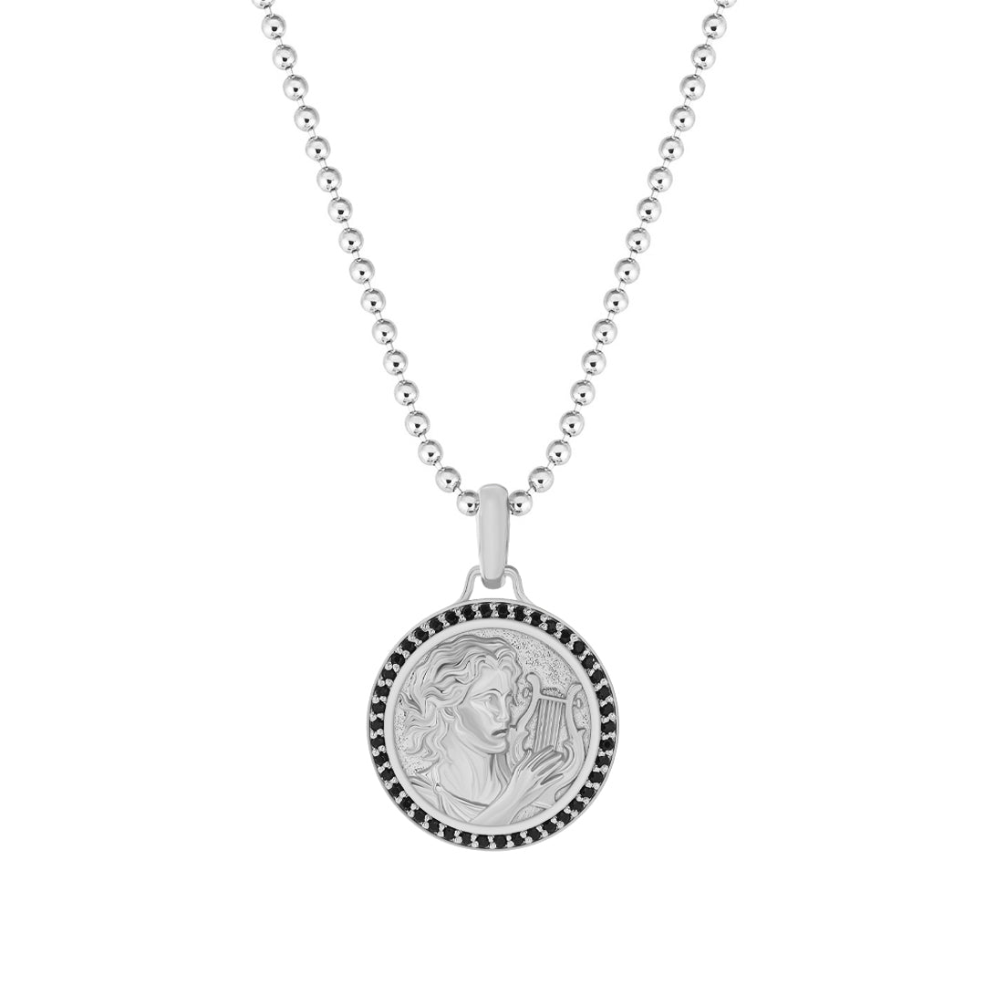 Apollo Pendant in 925 Sterling Silver - Pave Cubic Zirconia