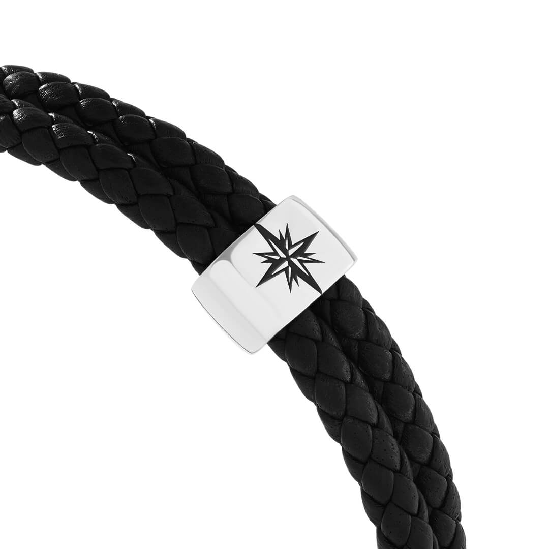 Atolyestone North Star Design Elements Bracelet in Solid Silver - Star Detail