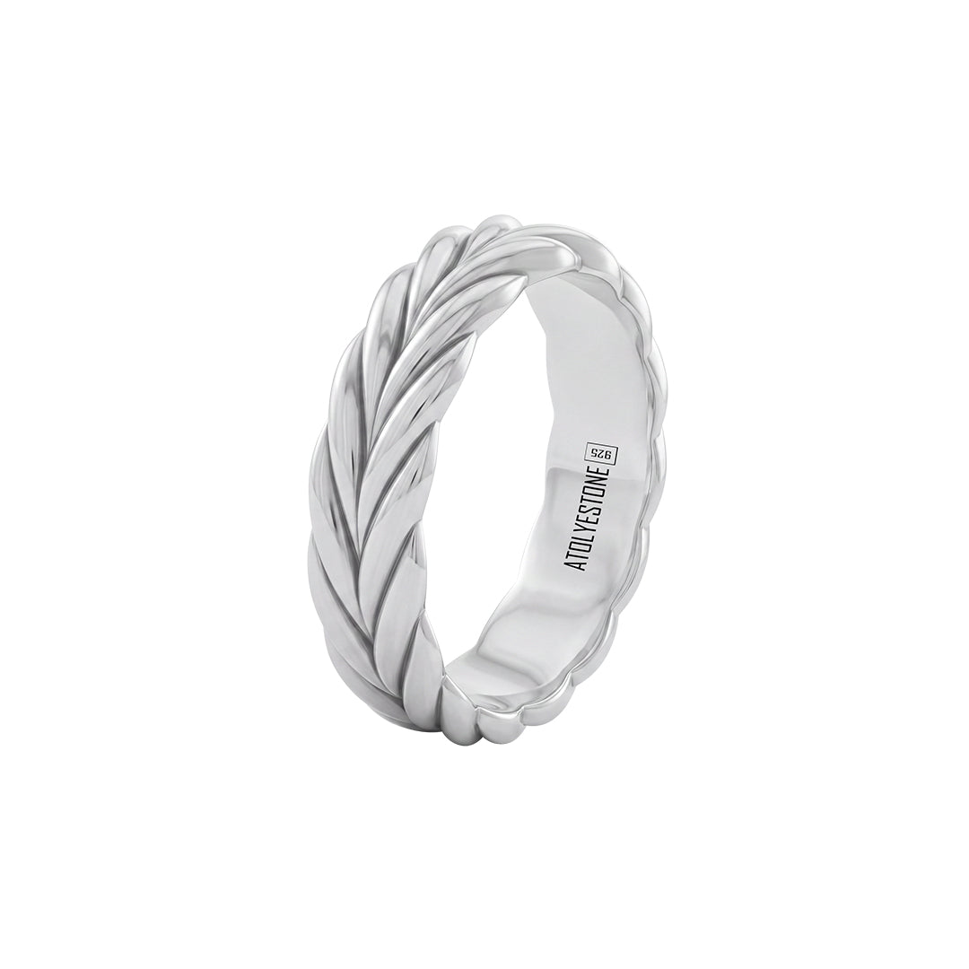 Solid Silver Braided Band