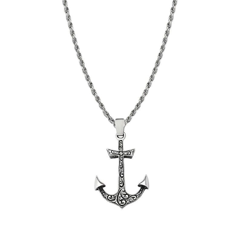 Classic Anchor Necklace With Chain