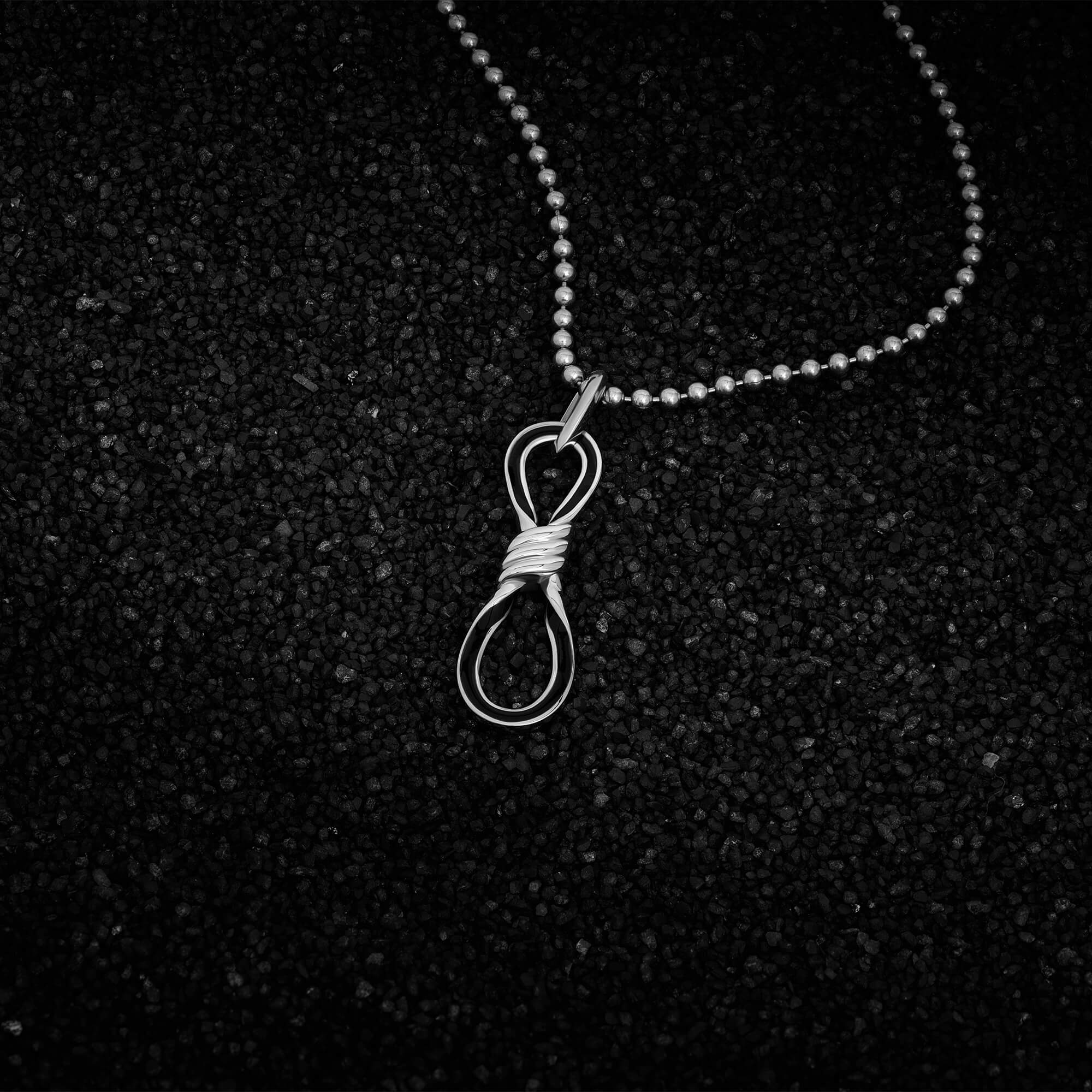 Atolyestone Enamel Infinity Knot Pendant in 925 Sterling Silver