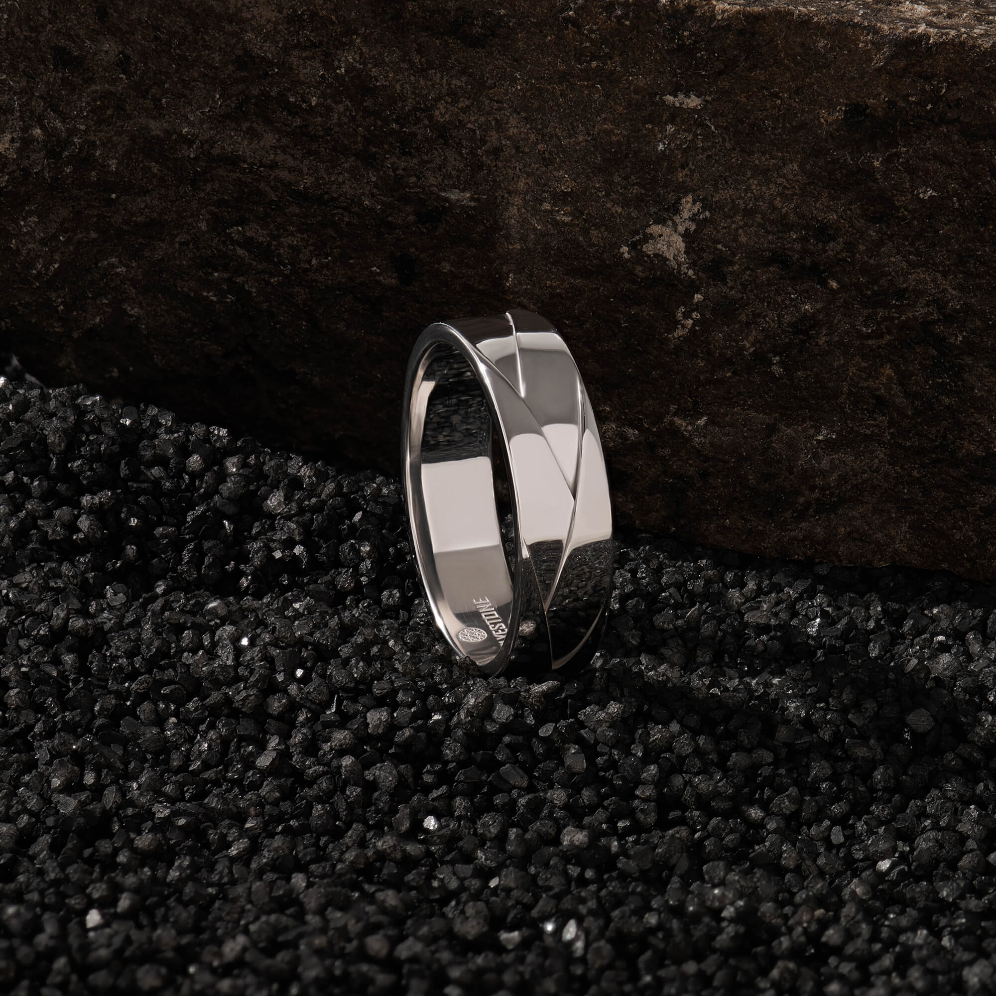 Flat-Braid Solid Silver Band Ring