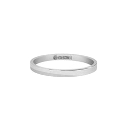 Men's Flat Band Ring in 925 Sterling Silver - 2mm