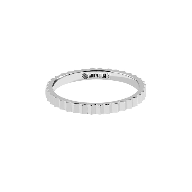 Men's Jagged Wedding Band Ring in 925 Sterling Silver