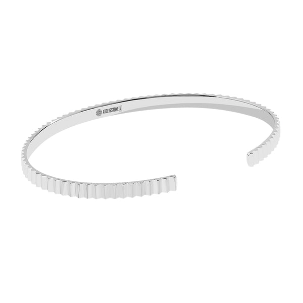 925 Solid Silver Gear Cuff Bracelet for Men
