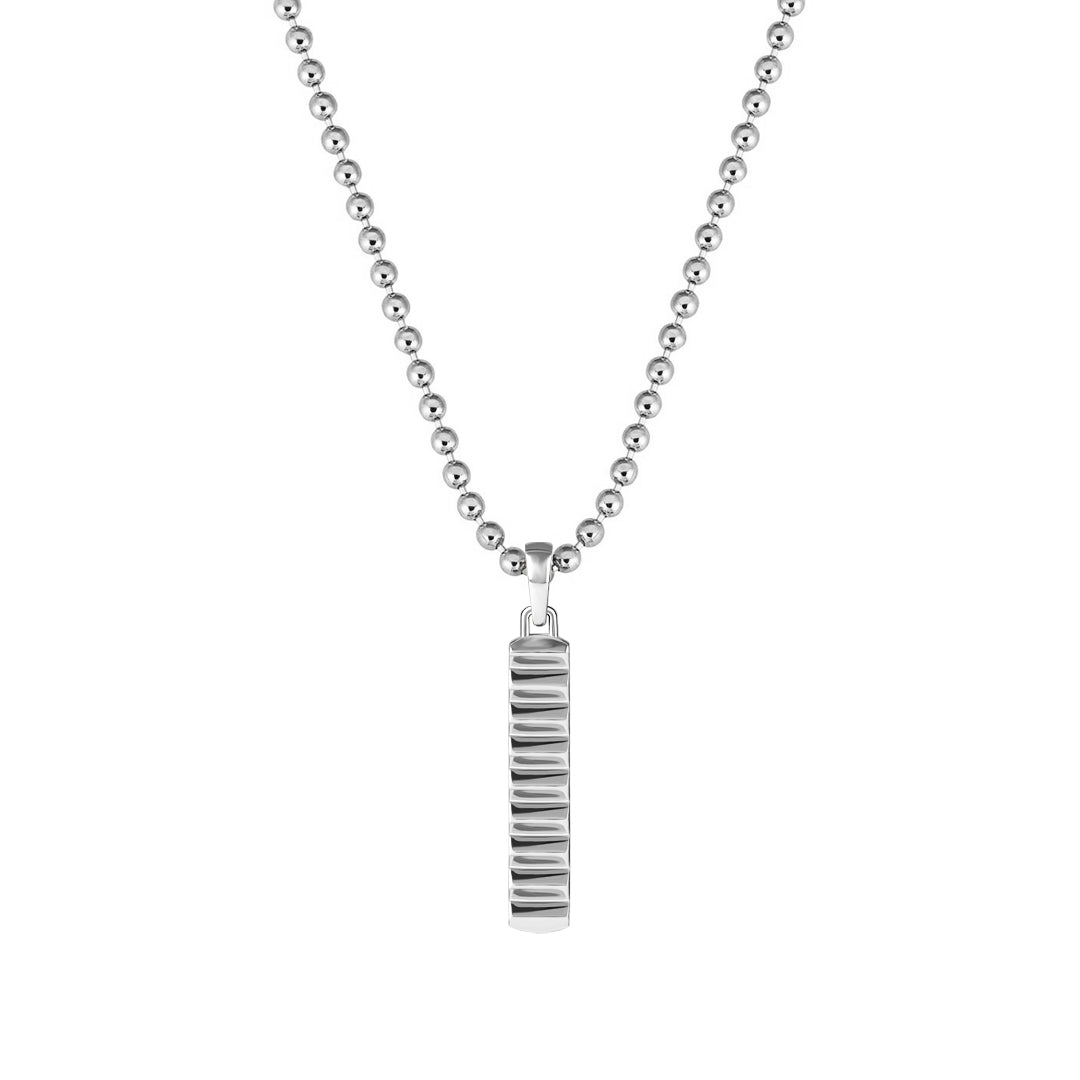 Men's 925 Solid Silver Gear Design Tag Pendant