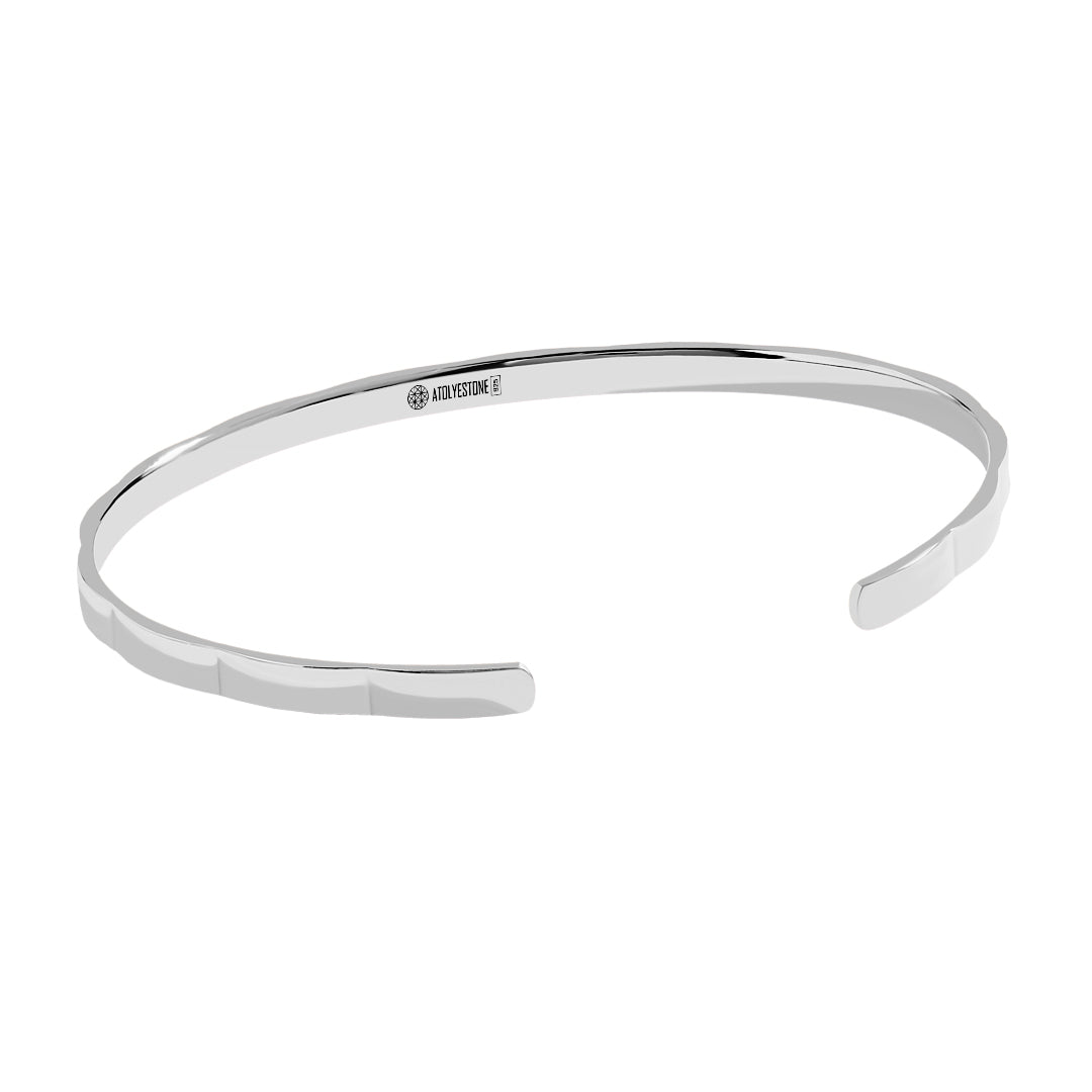 Men's 925 Sterling Silver Geometric Cuff Bracelet