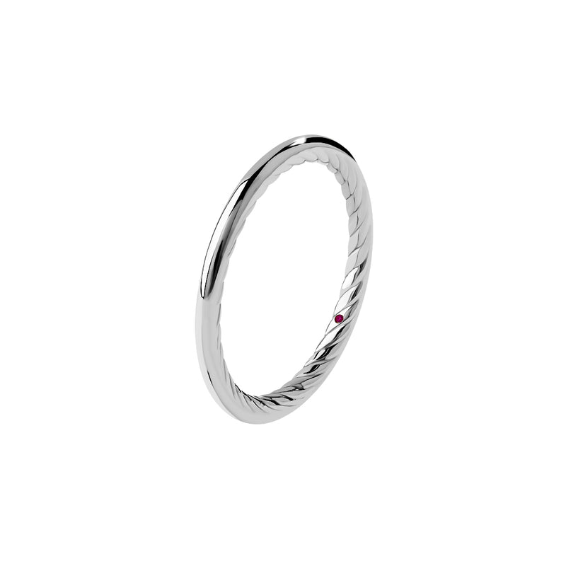 925 Solid Silver Thin Band Ring for Men