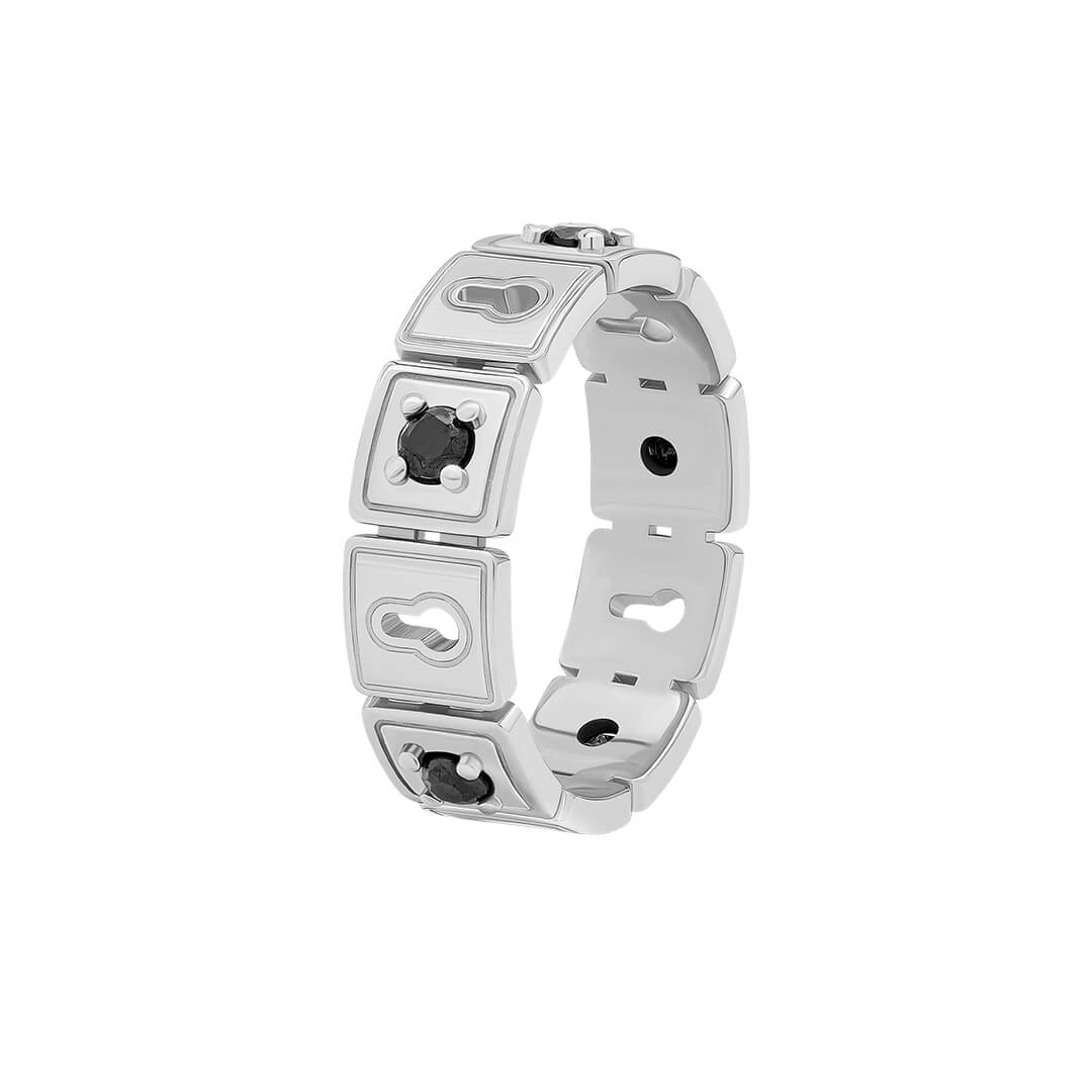 Solid Silver Lock Band