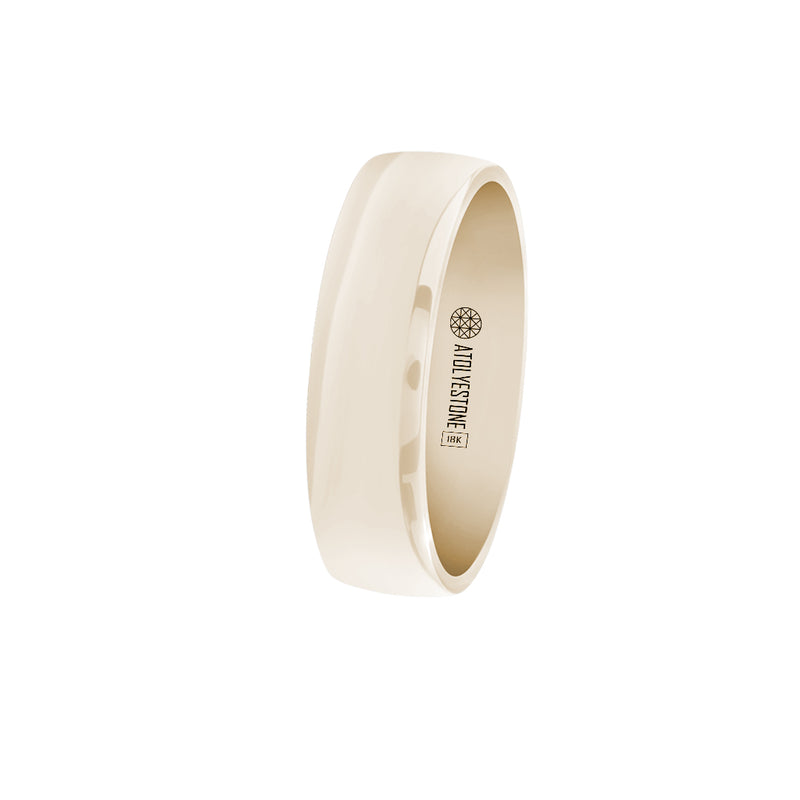 Men's Solid Gold Low Dome Band Ring