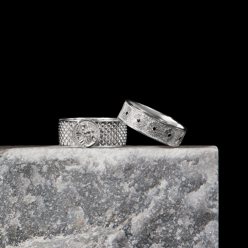 Millstone Band Ring in Sterling Silver