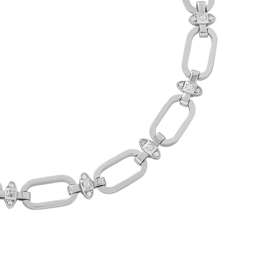 925 Sterling Silver Open Link Chain Bracelet