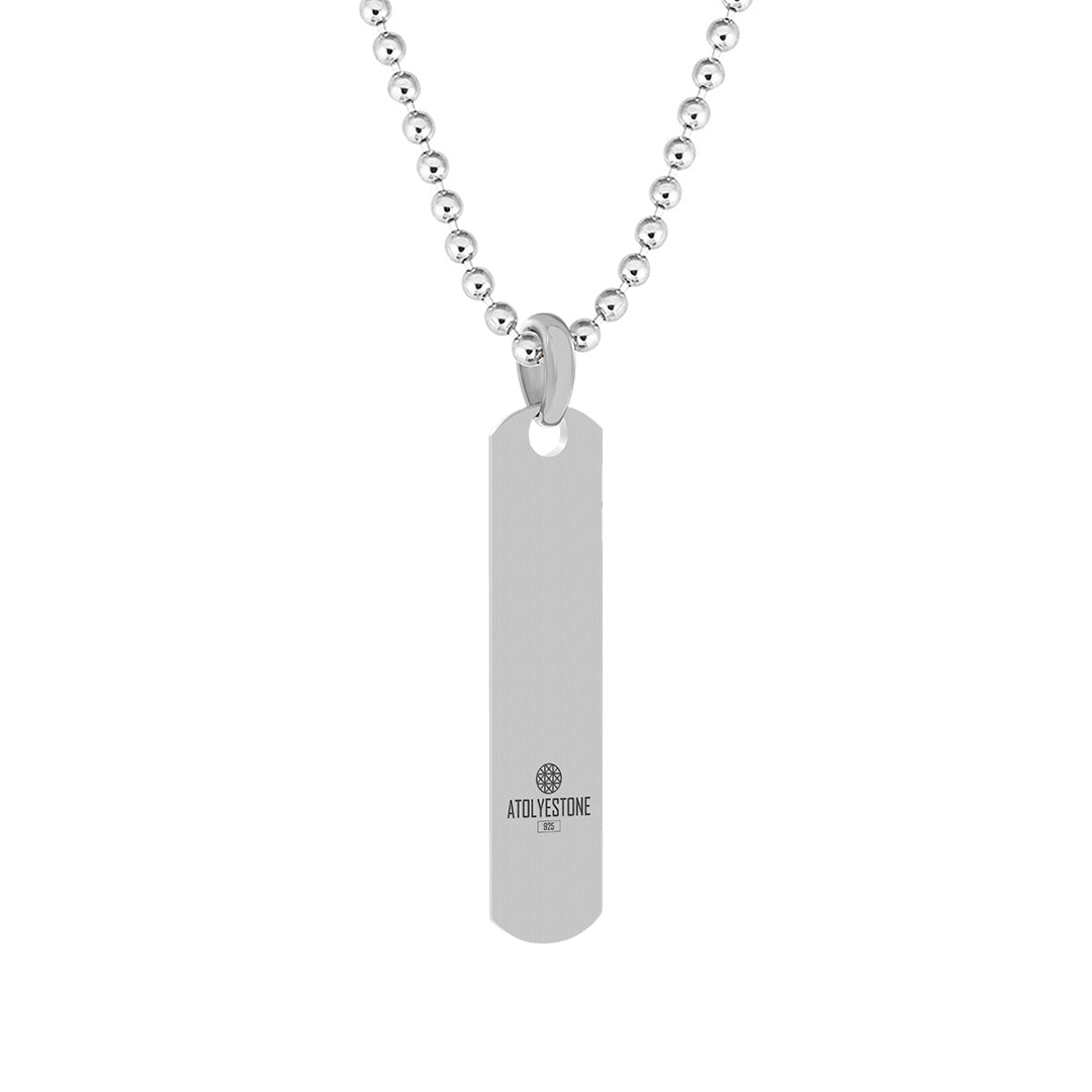 Helix Samurai Tag Pendant in Silver