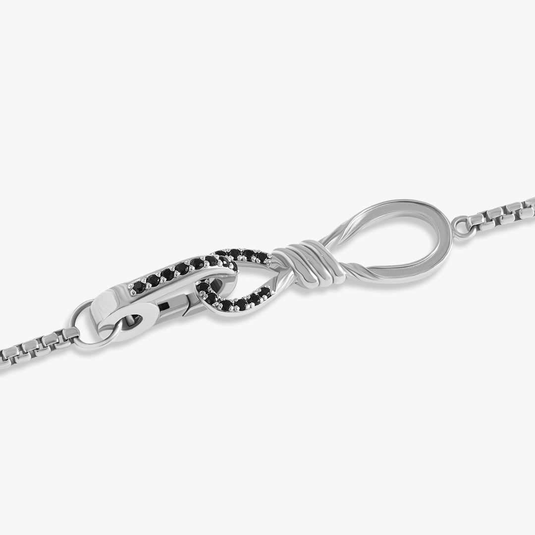 Men's Pave Infinity Chain Necklace in 925 Solid Silver