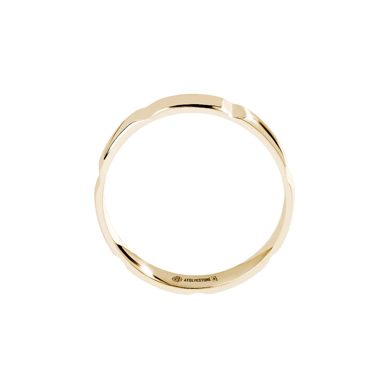 Solid Gold 2.50mm Linked Band Ring for Men