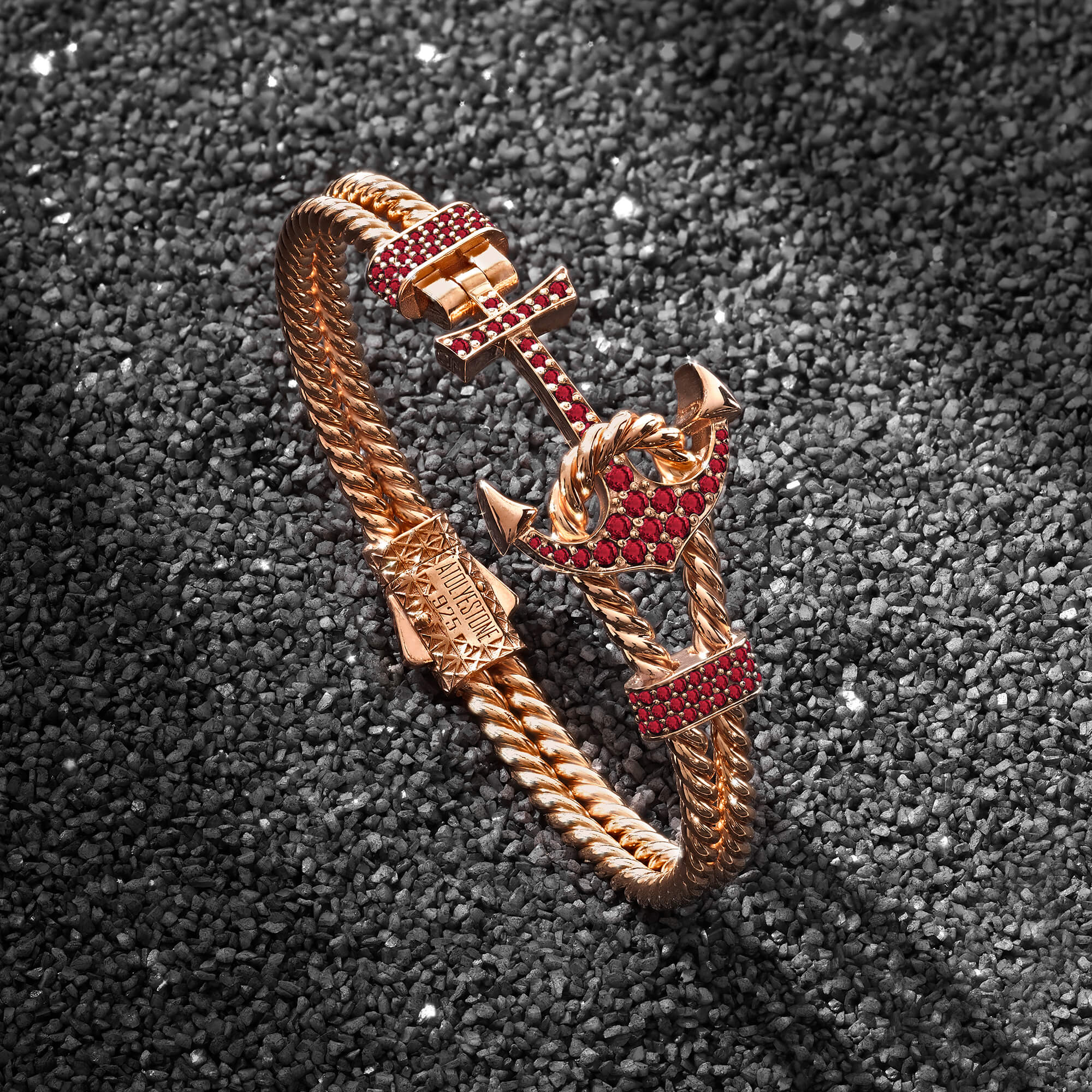 Ruby Twined Anchor Bangle - Limited Edition