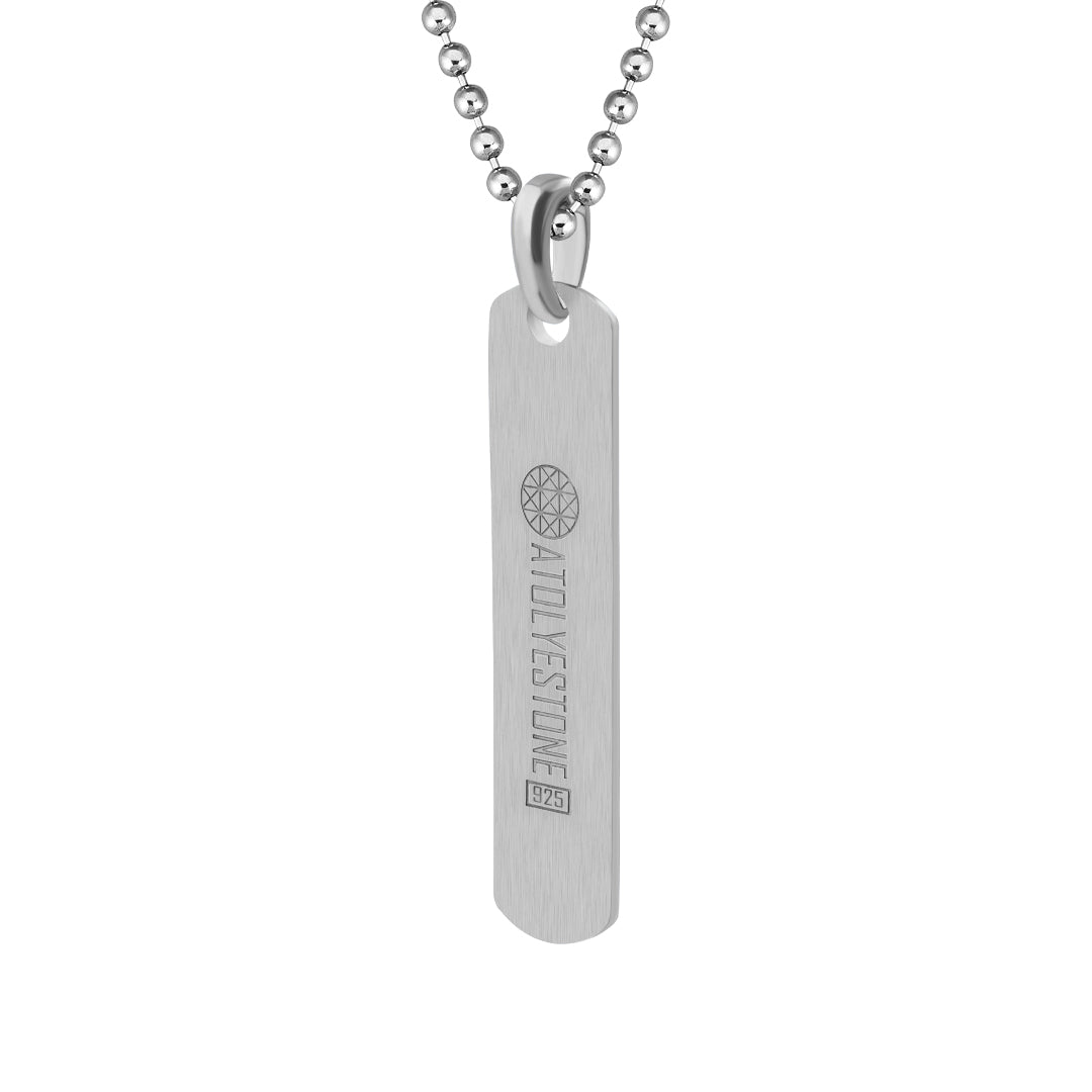 Samurai Tag Necklace - Solid Silver (Pendant Only)