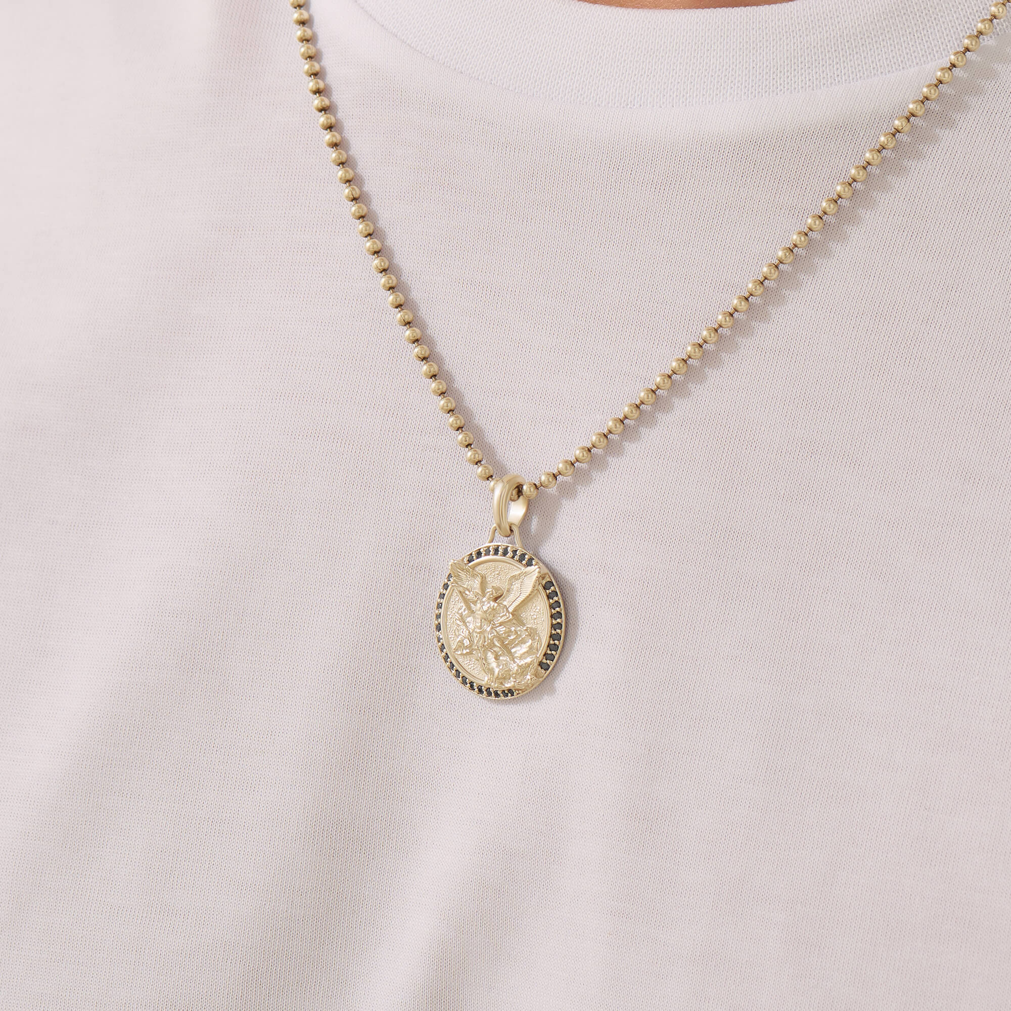 Men's St. Gabriel Pendant in Solid Gold