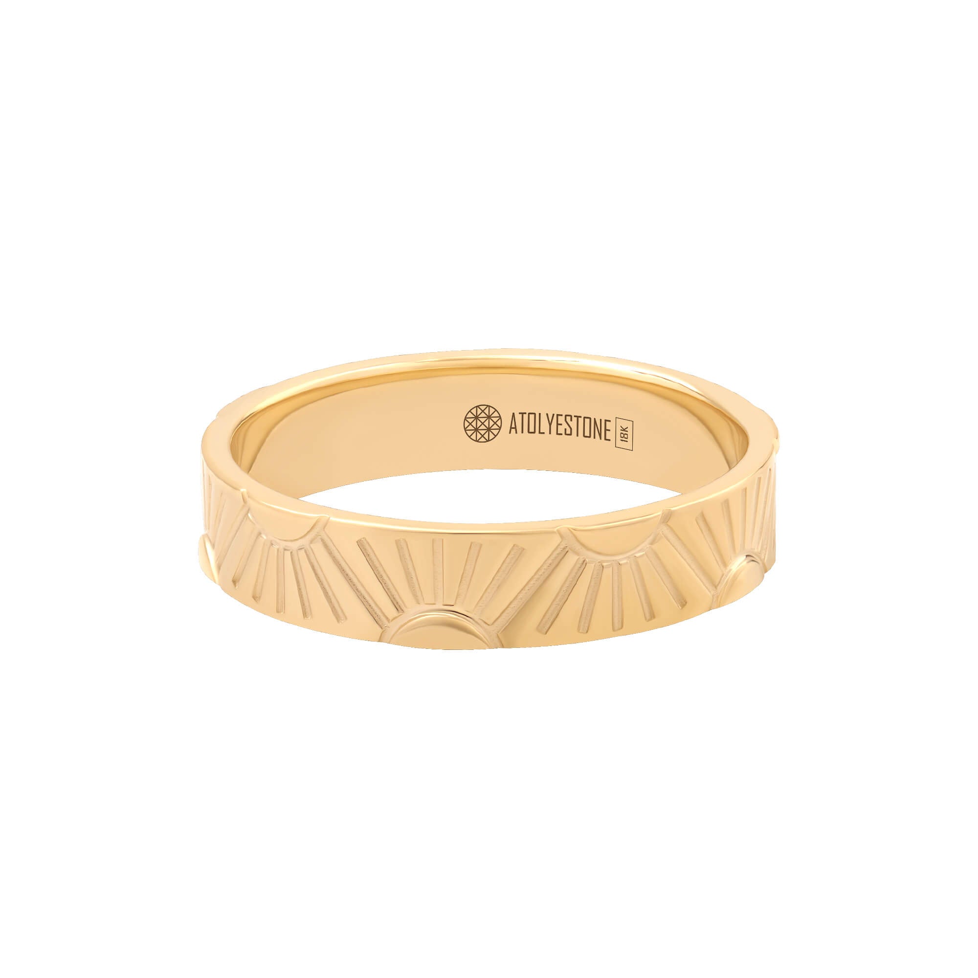 Sunrise Ring in Solid Yellow Gold