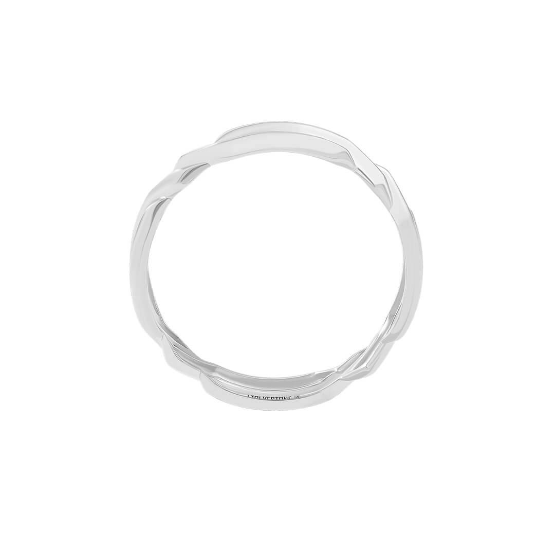 925 Sterling Silver Twisted Zigzag Ring