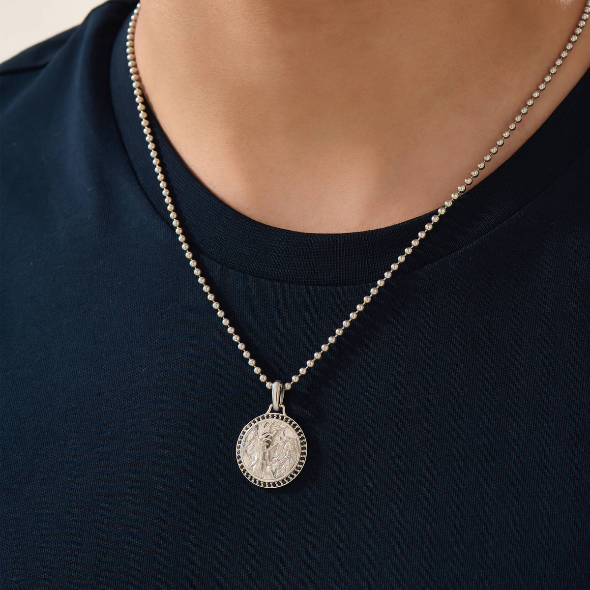 Men's Solid Silver Zeus Pendant