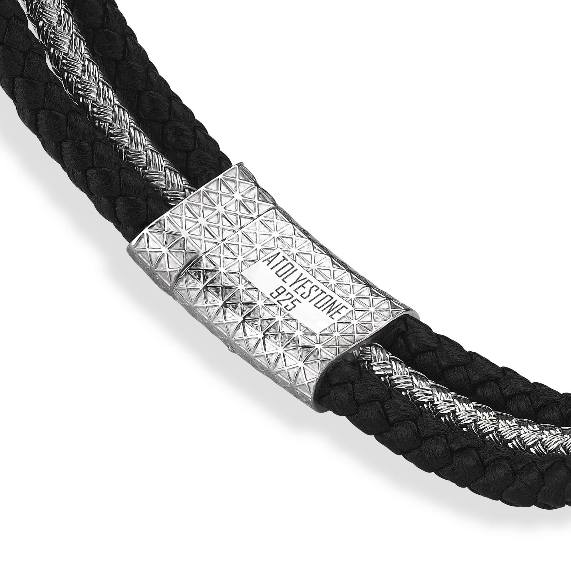 Statement Triple Row Leather Bracelet