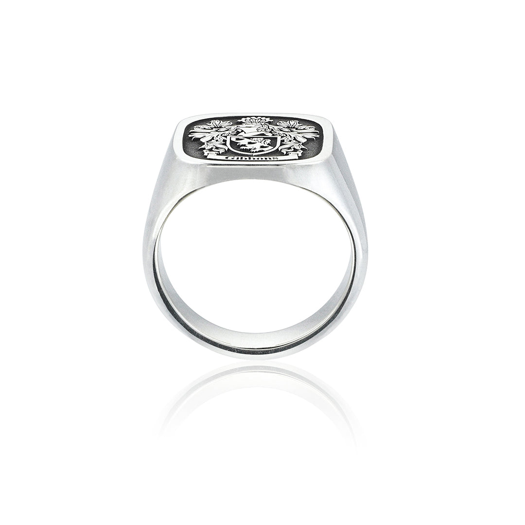 Signet Square Ring Base for Family Crest by Atolyestone