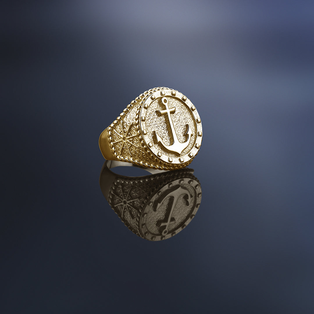 Sailor's Anchor Ring - Gold