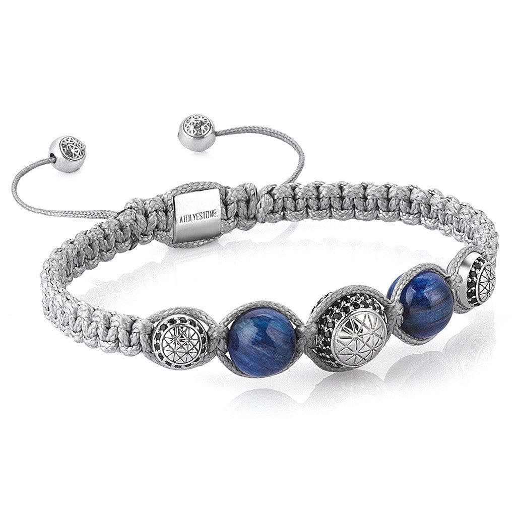 Women's Kyanite Dual Macrame Bracelet