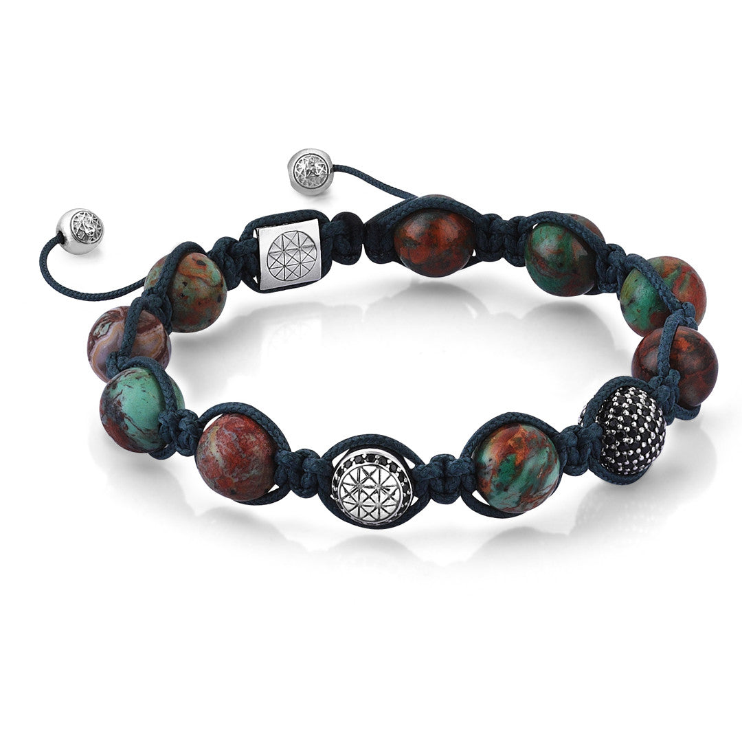 Women's Zenith Beaded Macrame Bracelet - Silver