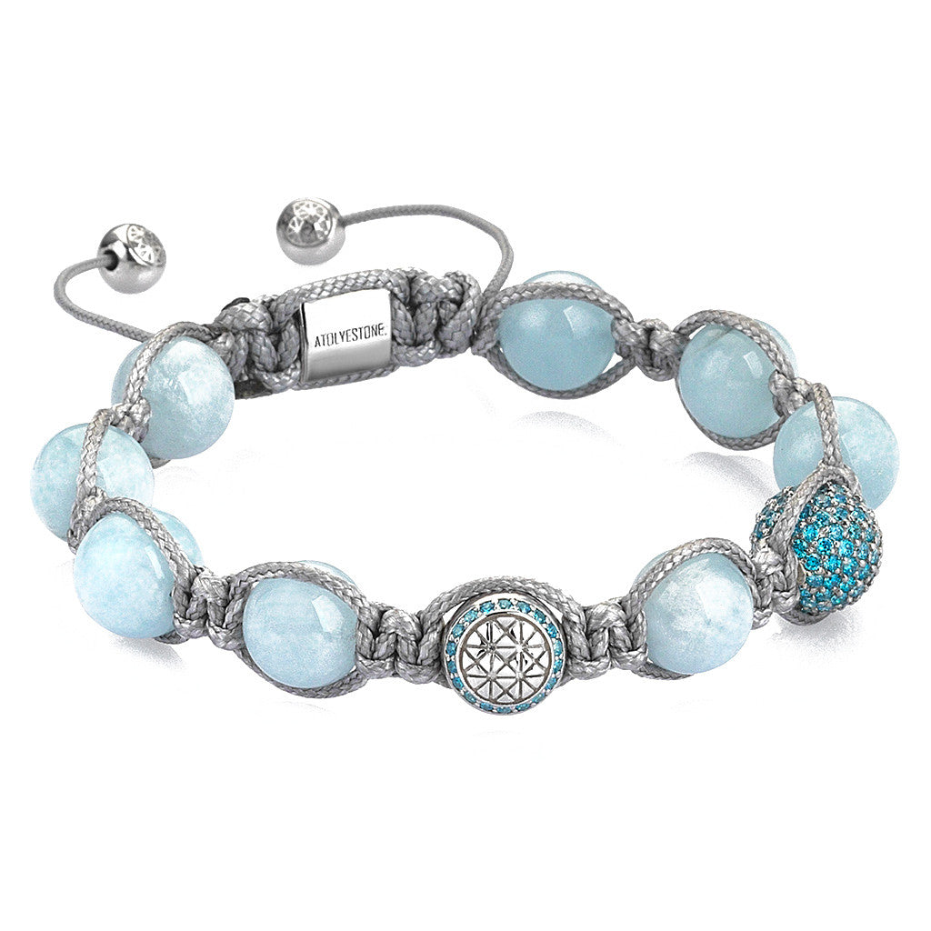 Women's Beaded Aquamarine Macrame - Alice Blue