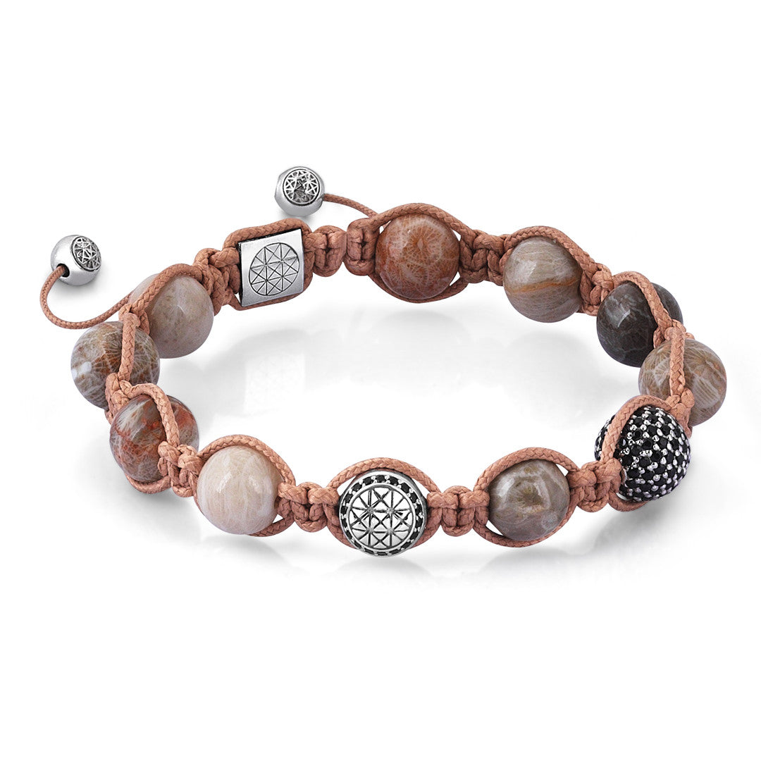 Women's Zenith Beaded Macrame Bracelet - Silver