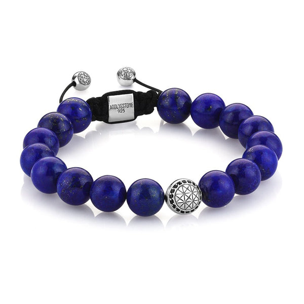Exclusive Atolyestone Beaded Macrame Bracelet - Lapis Lazuli
