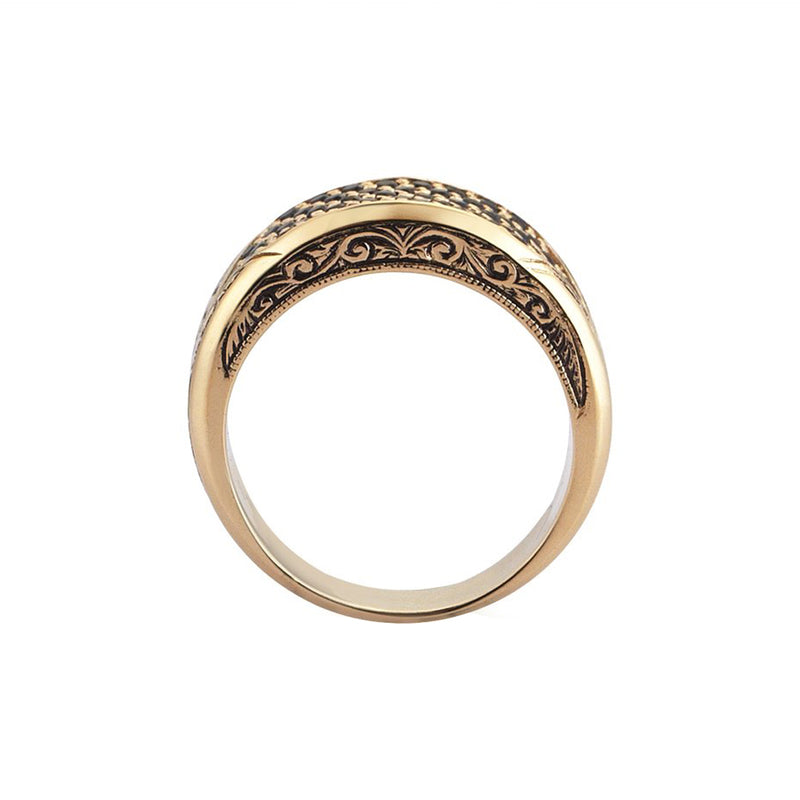 Mens Classic Pave Signet Ring