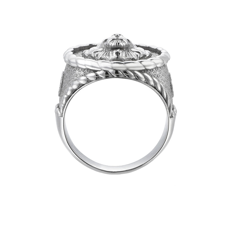 Imperial Leo Ring - Solid White Gold