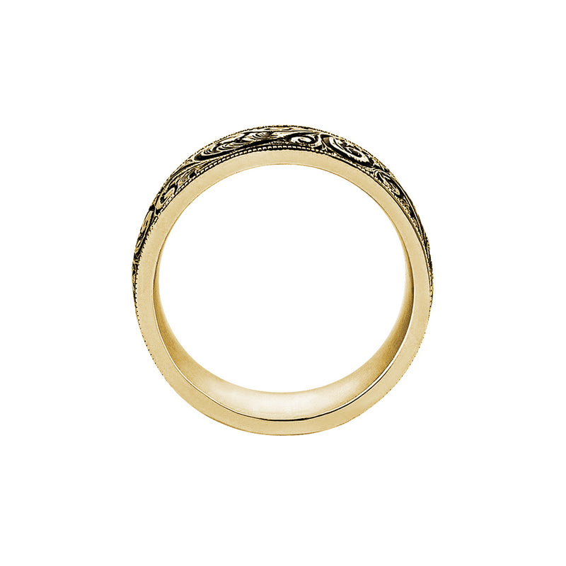 Mens Classic Band Ring - Yellow Gold
