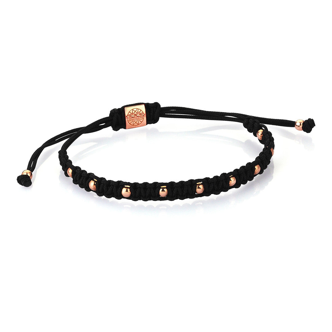 9 Balls Macrame - Rose Gold - Black