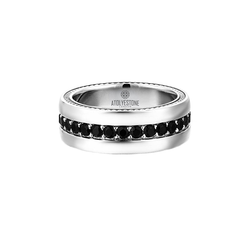 8.5 mm Pave Band Ring for Men