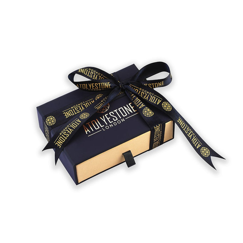 Navy & Gold Jewelry Gift Box