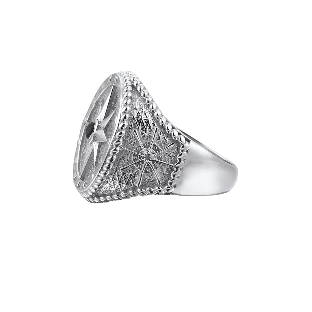 Mens Compass Ring by Atolyestone