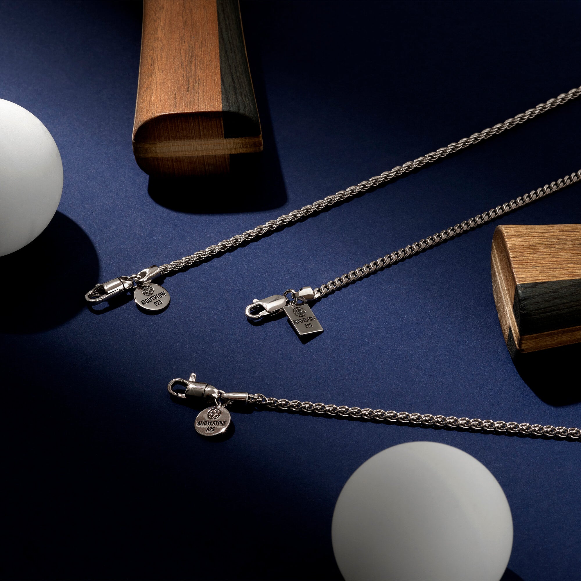 Atolyestone Solid Silver Chains