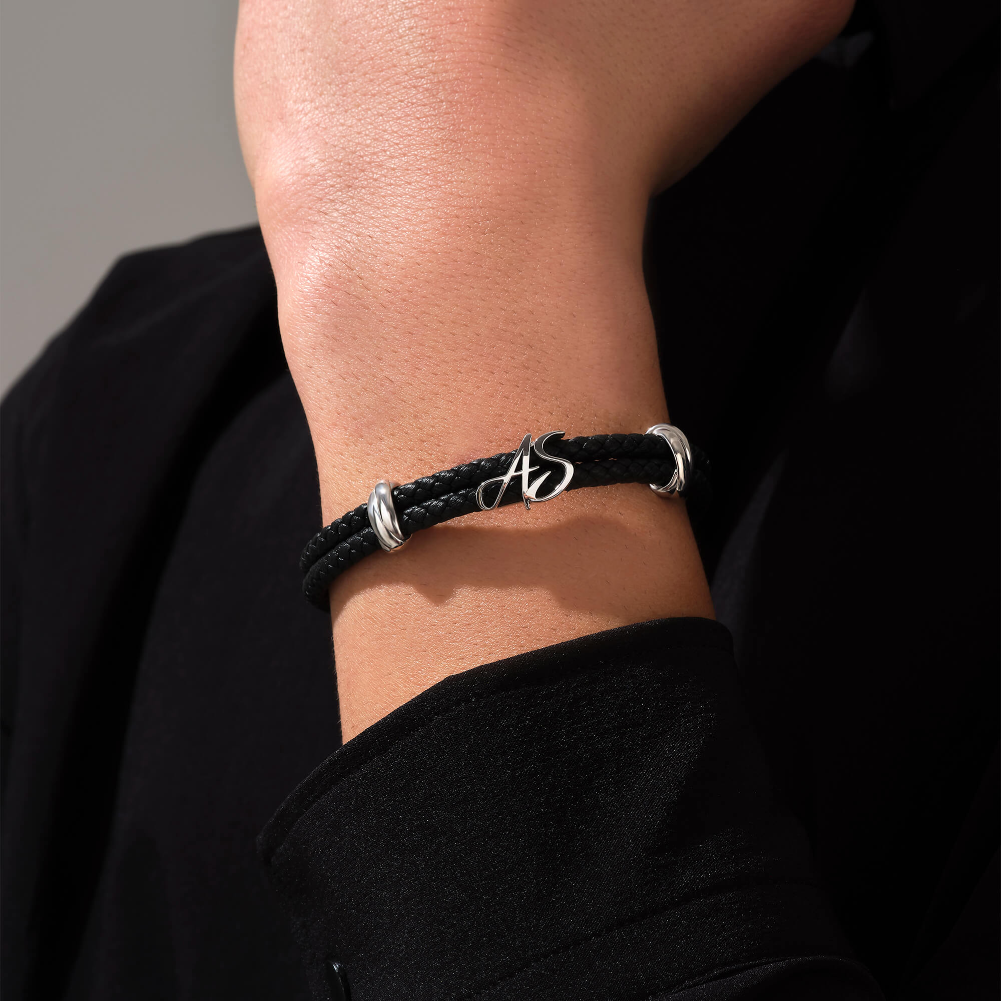Atolyestone Elements Statement Bracelet in Silver