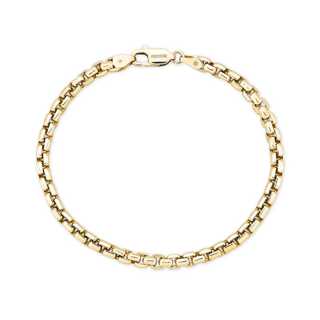 Box Chain Bracelet in Gold
