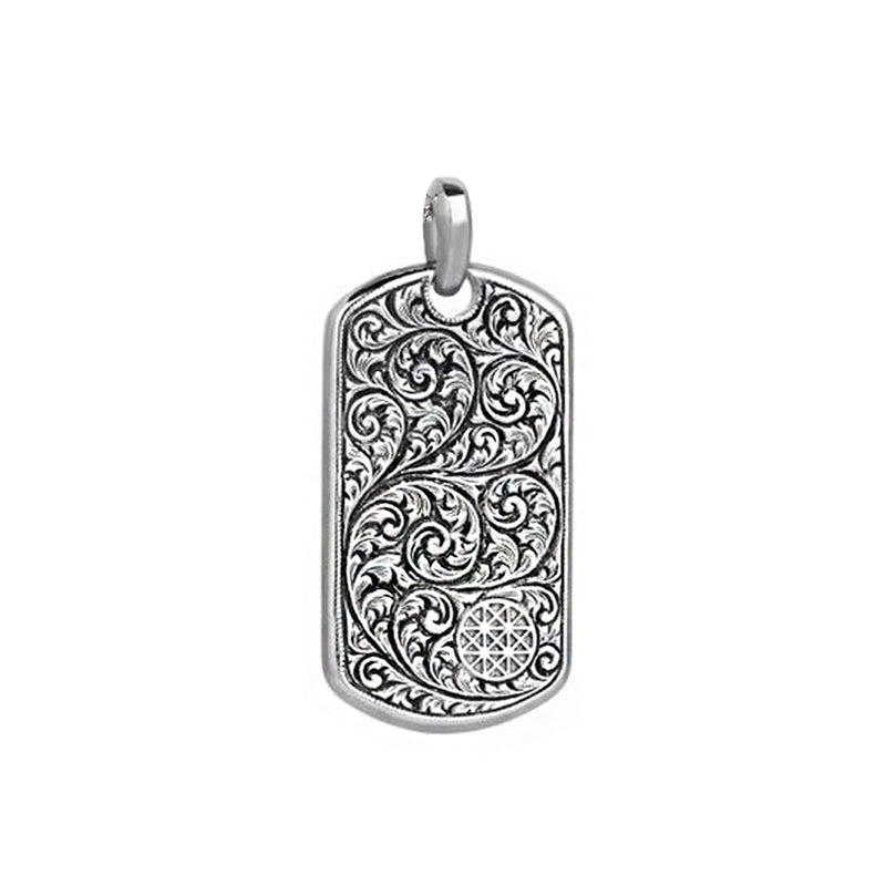 Mens Soldier Tag Necklace - Solid Silver 