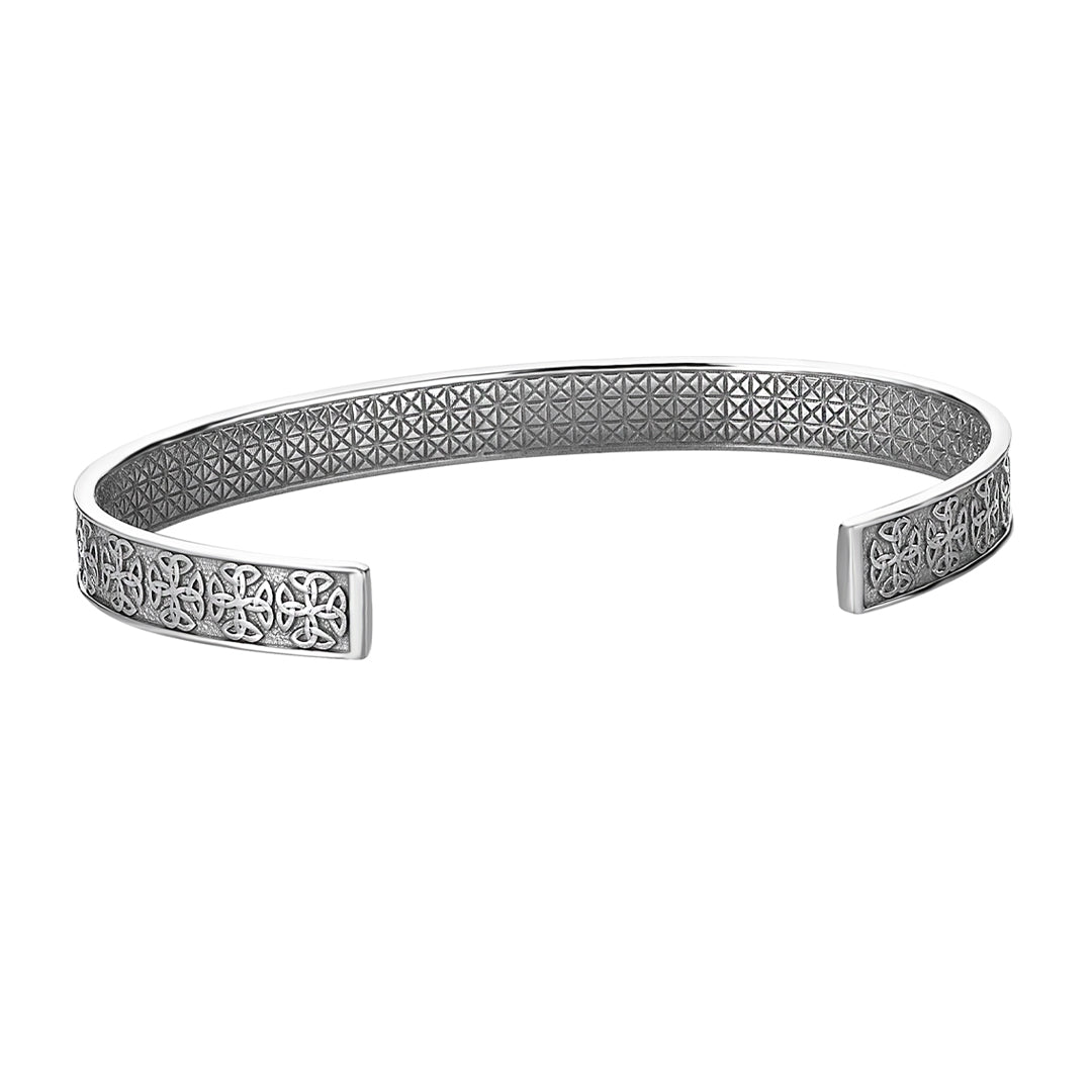 Men's Celtic Knot Open Cuff Bracelet in 925 Solid Silver