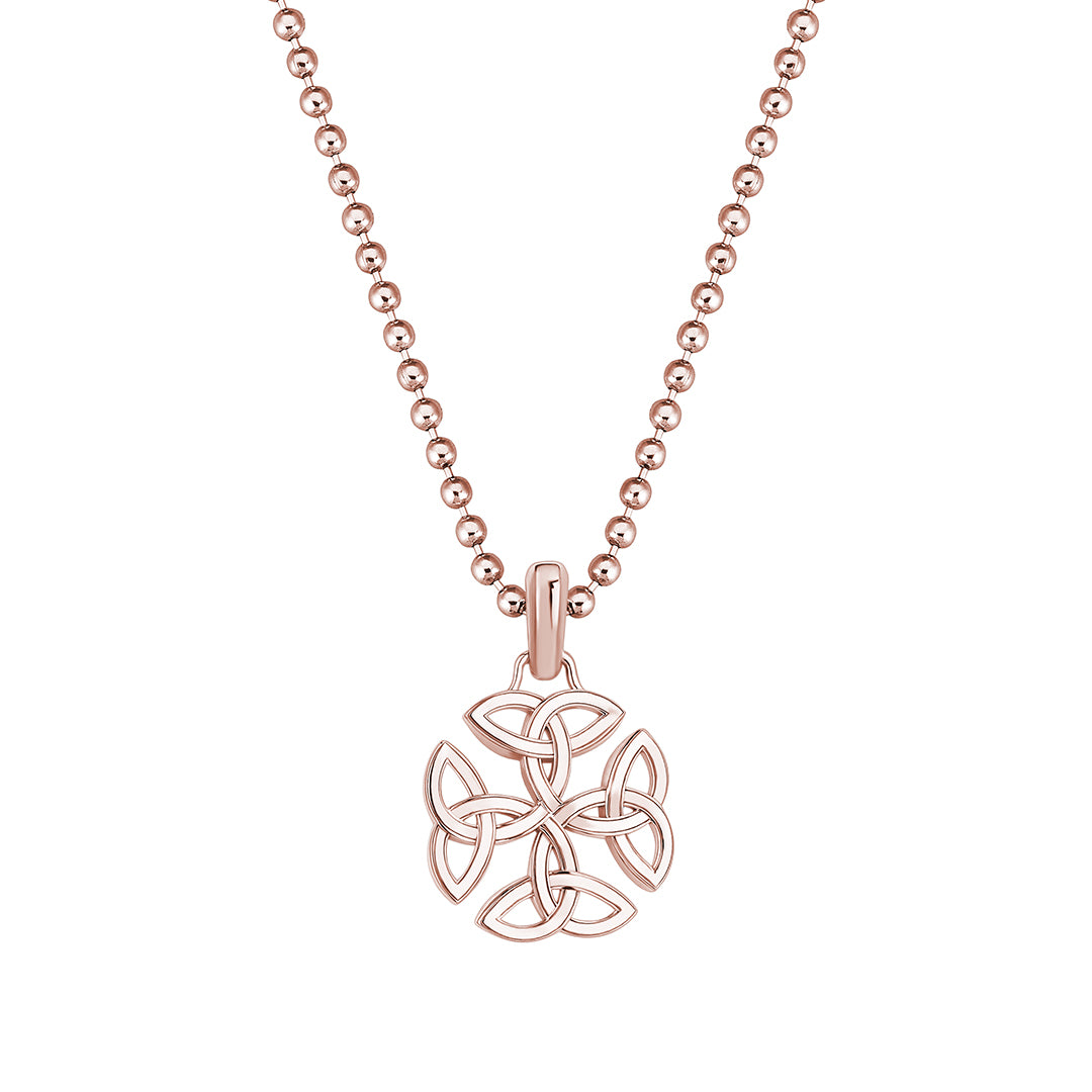 Men's Solid Rose Gold Celtic Pendant