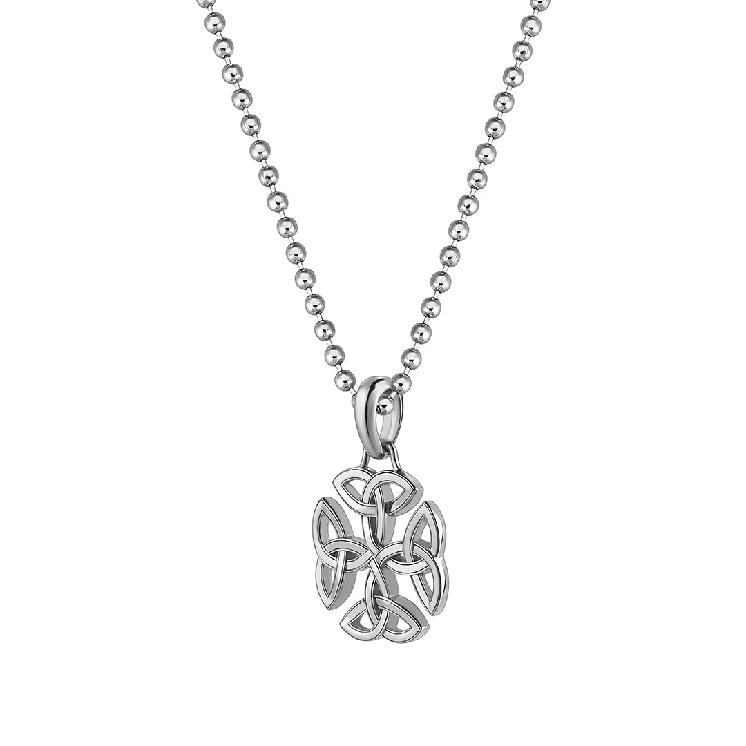 925 Sterling Silver Trinity Knot Celtic Necklace for Men