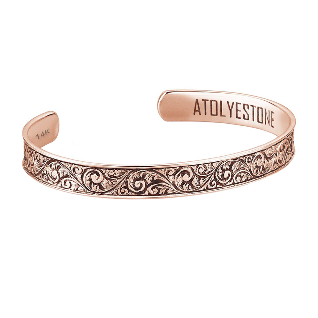 Classic Cuff Bracelet - Solid Gold - Rose Gold
