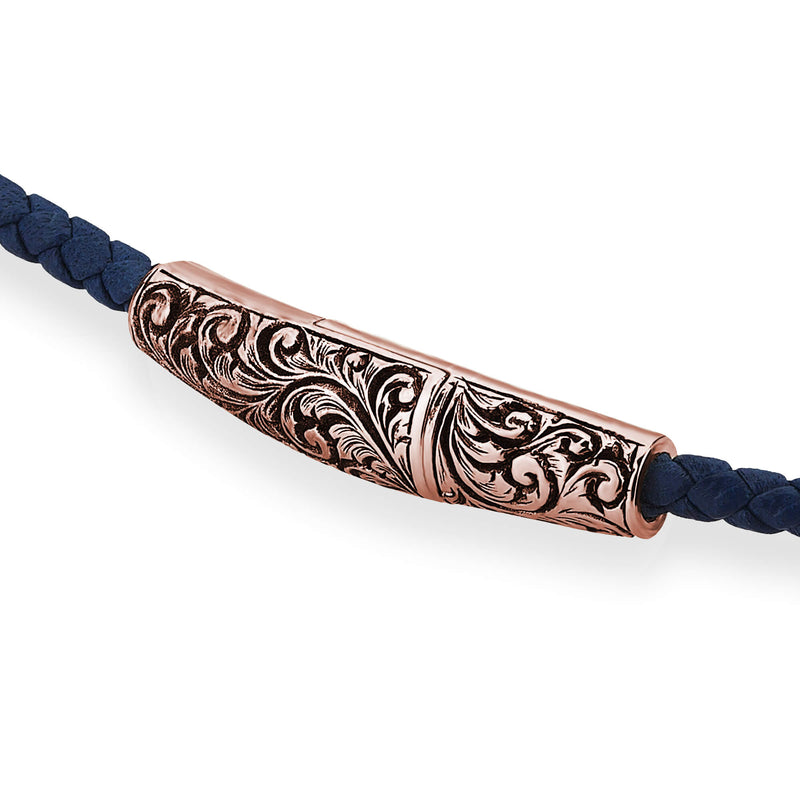 Classic Wrap Leather Bracelet - Solid Rose Gold
